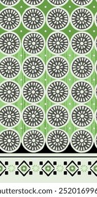 Seamless pattern with abstract flowers. Fashion textile print. Asian fabric background. Vector monochrome design. Perforation floral holes.