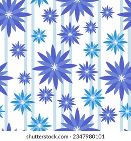 Seamless pattern with abstract flowers. Floral background. Vector illustration. Design for web, wrapping, wallpaper, textile, cover, print, fabric.