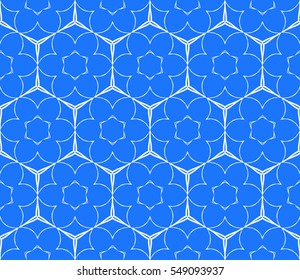 seamless pattern of abstract flowers for greeting cards. vector illustration. blue color. for design, interior decoration, Wallpaper