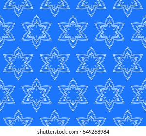 seamless pattern of abstract flowers for greeting cards. vector illustration. blue color. for design, interior decoration, Wallpaper