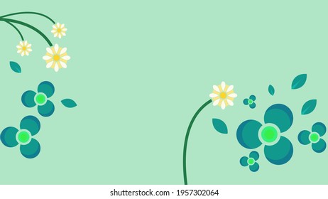 Seamless pattern with abstract flowers and leave,  spring season patterns design