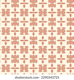 Seamless pattern with abstract flowers and leaves. modern picture of vegetable. geomatry, symmetrical plant