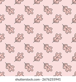 Seamless pattern with abstract flowers and leaves.