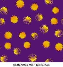 Seamless pattern with abstract flowers on purple background. Can be used for gift wrap, fabric, greeting card, wall art design.