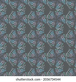Seamless pattern of abstract  flowers on a white background for wallpaper, design, covers	