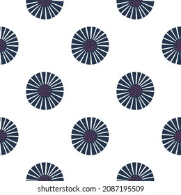 Flores abstractas de patrón sin foco sobre fondo blanco. Textura vintage de plantas para el diseño textil. Impresión de plantilla geométrica para cualquier propósito. Ornamento simple de tela vectorial.