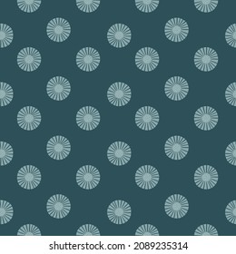 Nahtlose Muster abstrakte Blumen auf Teestand. Vintage-Textur von Pflanzen für die Textilindustrie. Geometrischer Vorlagendruck für jeden Zweck. Einfache Vektorgrafik-Ornament.