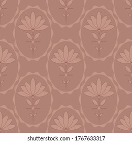 Seamless pattern of abstract flowers in pastel shades. Suitable for use in the textile industry and as wallpaper for walls. Vector illustration.