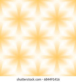 Seamless pattern. Abstract flowers. Smooth color transitions. Yellow tones.