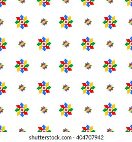 Seamless pattern of abstract flowers. Vector illustration.