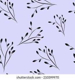 Seamless pattern with abstract flowers.Vector backdrop