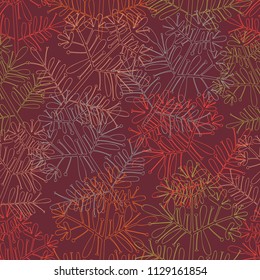 Seamless pattern with abstract flowers.Vector design with ornamental plants, can be used for textiles, wallpaper, children s clothing, wrapping paper.