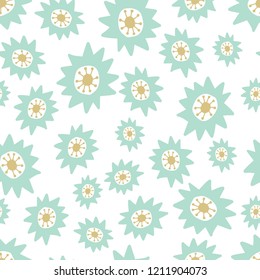 Seamless pattern with abstract flowers.Vector design with ornamental plants, can be used for textiles, wallpaper, children s clothing, wrapping paper.