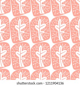 Seamless pattern with abstract flowers.Vector design with ornamental plants, can be used for textiles, wallpaper, children s clothing, wrapping paper.