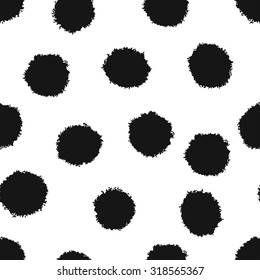 Seamless pattern with abstract fluffy balls, easy to recolor