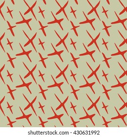 Seamless pattern with abstract flying birds silhouettes