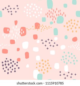 Seamless pattern with abstract forms ornament