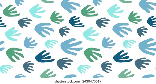 Seamless pattern with abstract freeform shapes. Vector graphics.