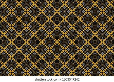 Seamless pattern with abstract geomatric, traditional style, vintage decoration illustration, Indonesian batik motif