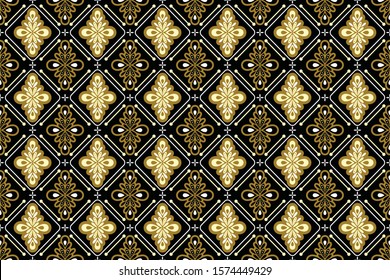 Seamless pattern with abstract geomatric vector