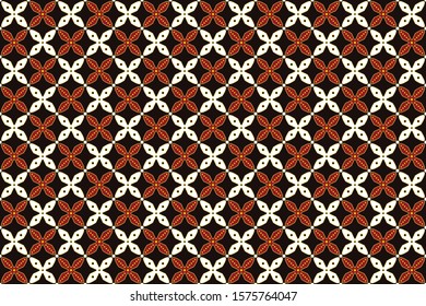 Seamless pattern with abstract geomatric vector, indonesian batik motif
