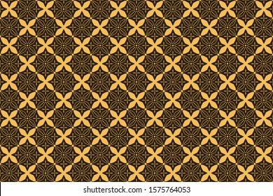 Seamless pattern with abstract geomatric vector, indonesian batik motif