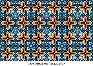 Seamless pattern with abstract geomatric vector, Simple Arabic Style Decoration