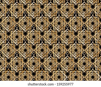 seamless pattern with abstract geometric pattern in art deco stile
