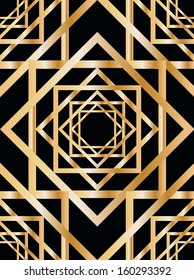 seamless pattern with abstract geometric pattern in art deco stile