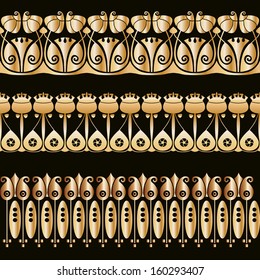 seamless pattern with abstract geometric pattern in art nouveau stile