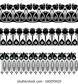 seamless pattern with abstract geometric pattern in art nouveau stile