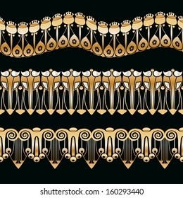 seamless pattern with abstract geometric pattern in art nouveau stile