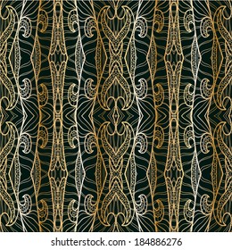 seamless pattern with abstract geometric pattern in art nouveau stile