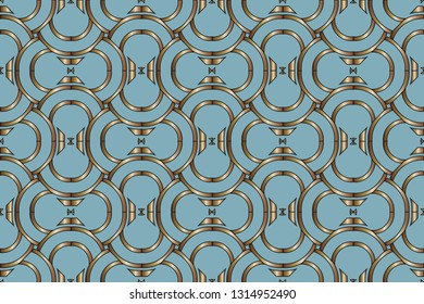 seamless  pattern, abstract geometric background illustration, fabric textile pattern. Pattern for website, corporate style, party invitation, wallpaper.Volumetric metal mosaic on a colored background