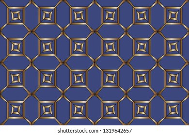 seamless  pattern, abstract geometric background illustration, fabric textile pattern. Pattern for website, corporate style, party invitation, wallpaper.Volumetric mosaic on a colored background