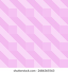Seamless pattern. Abstract geometric background of pink cubes. Print design. Hexagonal graphic design.