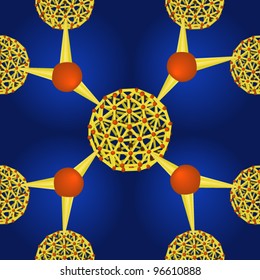 Seamless pattern abstract geometric background field, file EPS.8 illustration.