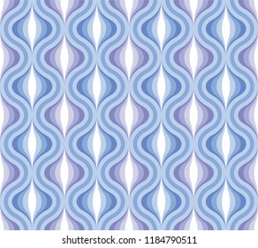 Seamless pattern with abstract geometric chinese lanterns and waves. Vector illustration.