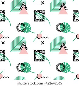 Seamless pattern with abstract geometric composition in modern style 2