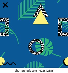 Seamless pattern with abstract geometric composition in modern style 1