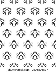 Seamless pattern of an abstract geometric design