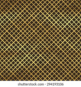 Seamless pattern with abstract geometric diagonal cross stripes ornament, golden texture. Template for your design. Vector illustration