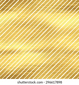 Seamless pattern with abstract geometric diagonal stripes ornament, golden texture. Template for your design. Vector illustration