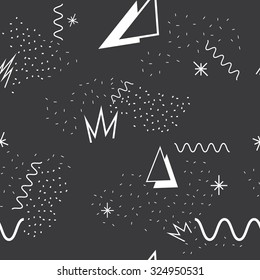 Seamless pattern with abstract geometric doodles 3
