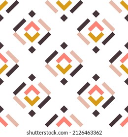 Seamless pattern with abstract geometric elements. Vector wallpaper.	
