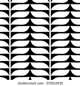 Seamless pattern with abstract geometric leaves