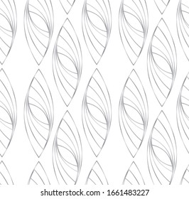Seamless pattern with abstract geometric line texture, silver on white background. Seamless geometric pattern. Light modern simple wallpaper, bright tile backdrop, monochrome graphic element