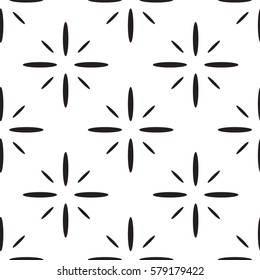 Seamless pattern. Abstract geometric monochrome background. Vector art.