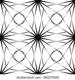 Seamless pattern. Abstract geometric monochrome background. Vector art.