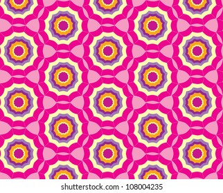 seamless pattern from abstract geometric ornament, crimson background